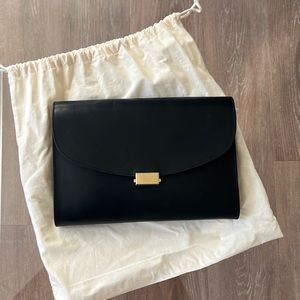 Mansur Gavriel Black Leather Clutch